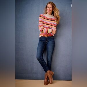 Talbots Signature Ankle‎ Dark Indigo Straight Leg Stretch Jeans Women's 6/28 EUC